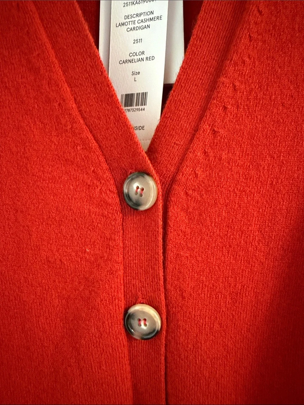 Veronica Beard Lamotte Cashmere Cardigan in Carnelian Red NWT